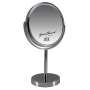 Espejo de maquillaje metálico