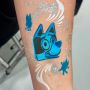 Plantilla para pintar la cara de un cachorro azul
