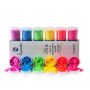 Paquete de 6 purpurinas fluorescentes gruesas Superstar 