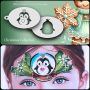 Facepainting Stencil Pingüino de Navidad