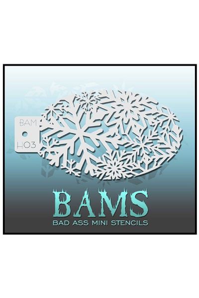 Bad Ass Bams FacePaint Stencil Copos de nieve