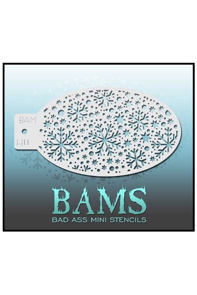 Bad Ass Bams FacePaint Stencil Tormenta de nieve
