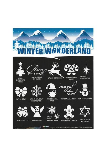 Juego de plantillas Glimmer Winter Wonderland con póster
