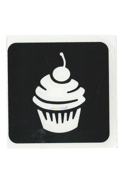 Glitter Stencil Cupcake (paquete de 5)