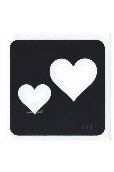 Plantilla Glittertattoo Corazones Dobles (pack de 5)