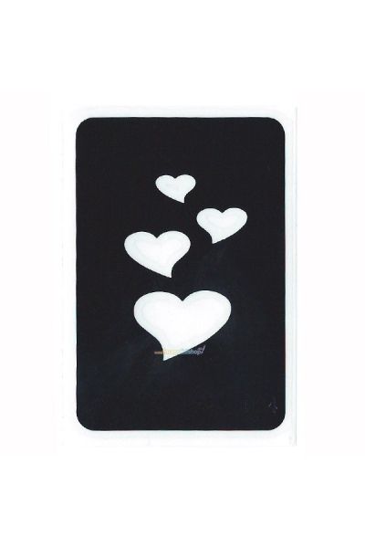 Plantilla Glittertattoo Corazones en cascada (pack de 5)
