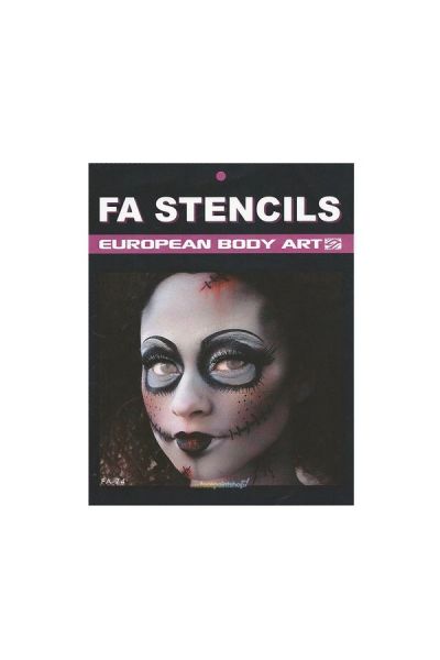 FA Airbrush/Facepaint Scary Baby Doll Stencils (Plantillas de miedo para muñecas bebé)