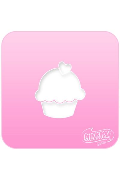 Cupcake con plantilla Silly Farm