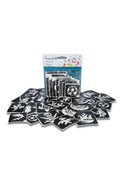 Set de tatuajes de purpurina Superstar Adventure
