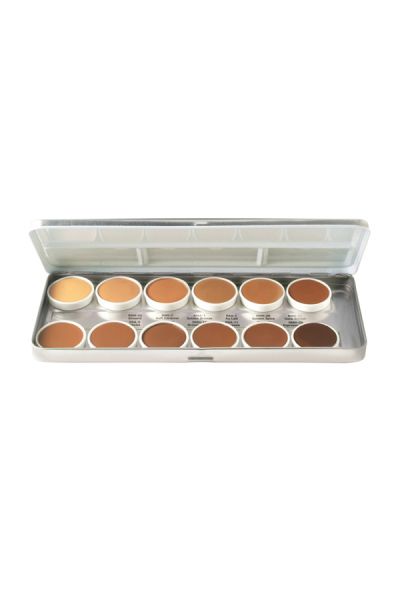Ben Nye Paleta Marrón Oliva Hd Mate 12 Colores Crema