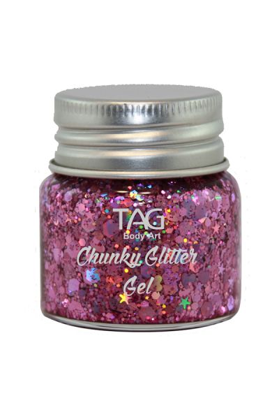 Tag Chunky Glitter Gel Rosa