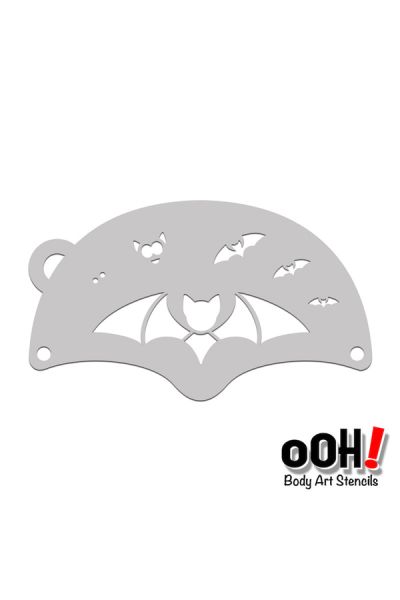 oOh Body Art Halloween Máscara Murciélago Pintura Facial Stencil K13