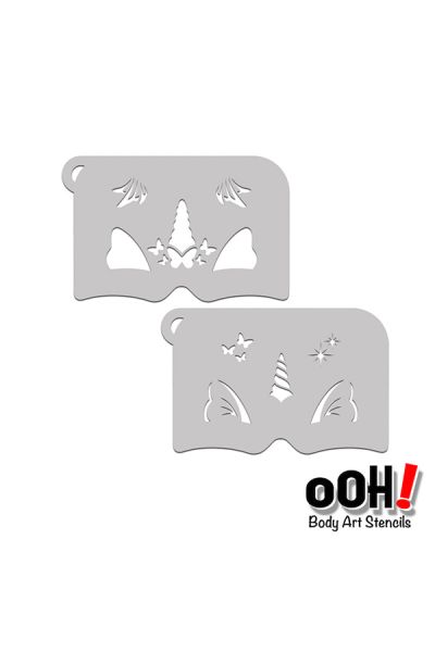 oOh Body Art Mariposa Unicornio Facepaint Stencil K19A