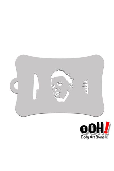 oOh Body Art Halloween Michel Myers Pintura Facial Plantilla X09