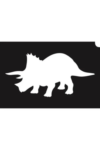 Glittertattoo Stencil Triceratops (pack de 5)