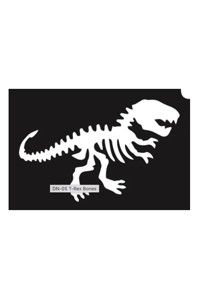 Plantilla Glittertattoo T-Rex Bones (pack de 5)