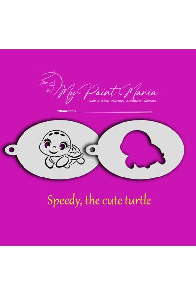 Plantilla para pintar la cara Speedy la tortuga linda