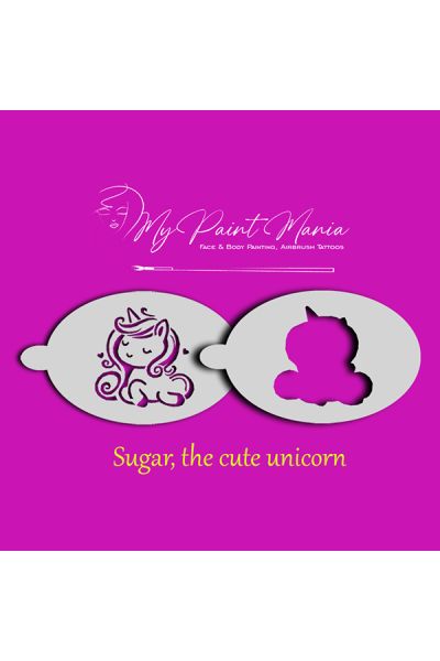 Plantilla Facepainting Sugar El lindo unicornio