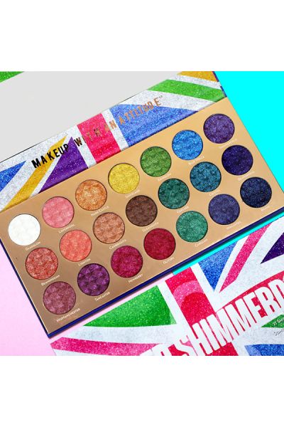 Rude United Shimmerdom - Paleta de 21 sombras de ojos brillantes