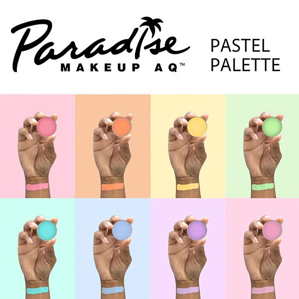 Paleta de 8 colores pastel Mehron Paradise AQ