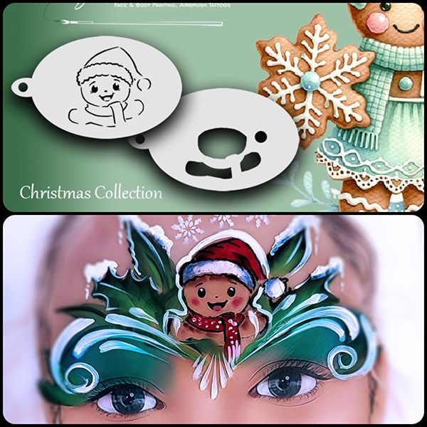 Plantilla Facepainting Muñeco de Nieve