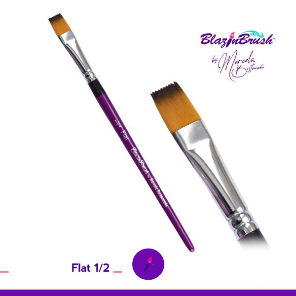 Marcela Bustamante Pincel Blazin Plano 1/2"