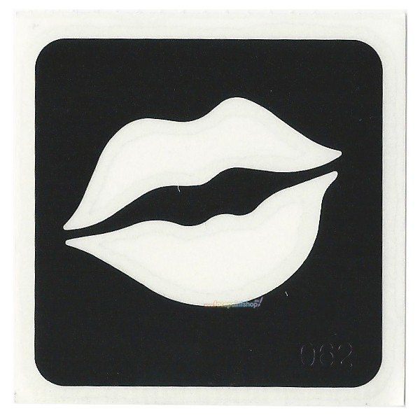 Glittertattoo Stencil Labios Sexys (pack de 5)
