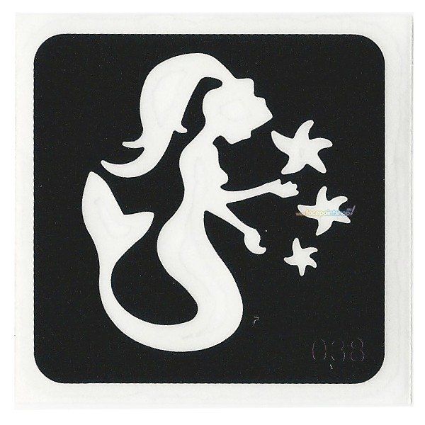 Glittertattoo Stencil Sirena (pack de 5) 