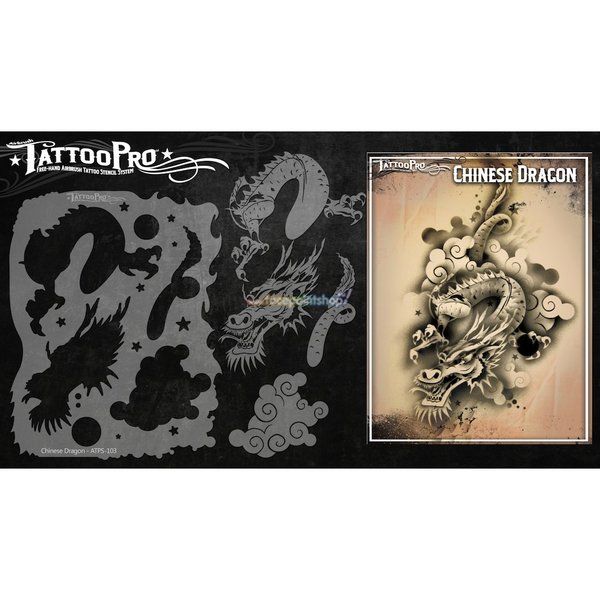 Wiser Airbrush Tattoo Dragón Chino