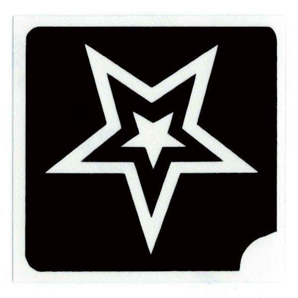 Glittertattoo Stencil Estrella de Navidad