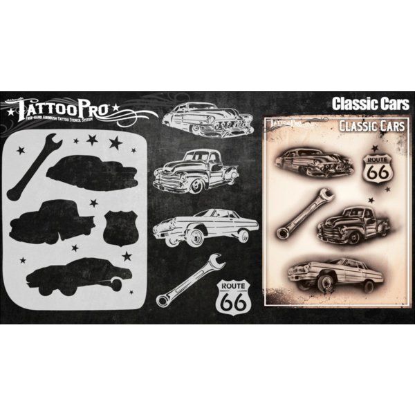Wiser Airbrush Tattoo Coches clásicos