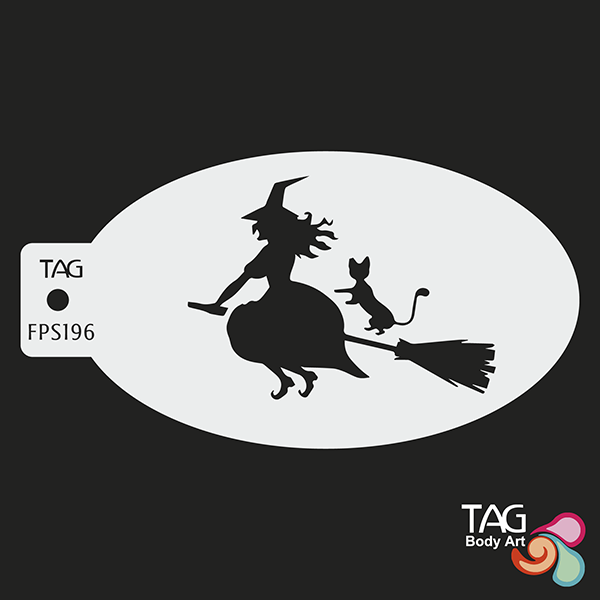Tag Witch Stencil