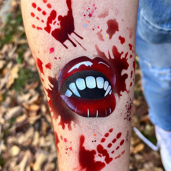 oOh Body Art Plantilla Manos Sangrientas