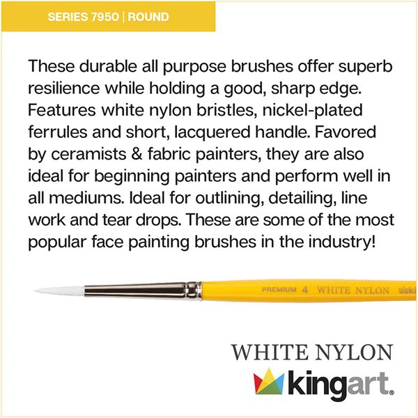 Cepillos redondos de nylon Kingart