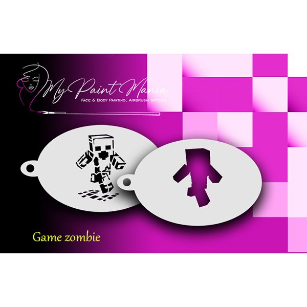 Facepainting Plantilla Minecraft Zombie