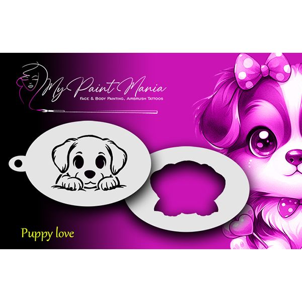 Plantilla Facepainting Puppy Love