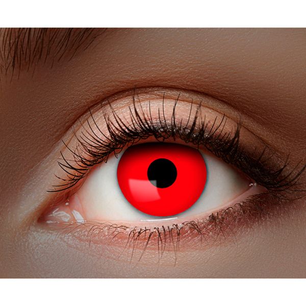 Lentes rojas con flash UV